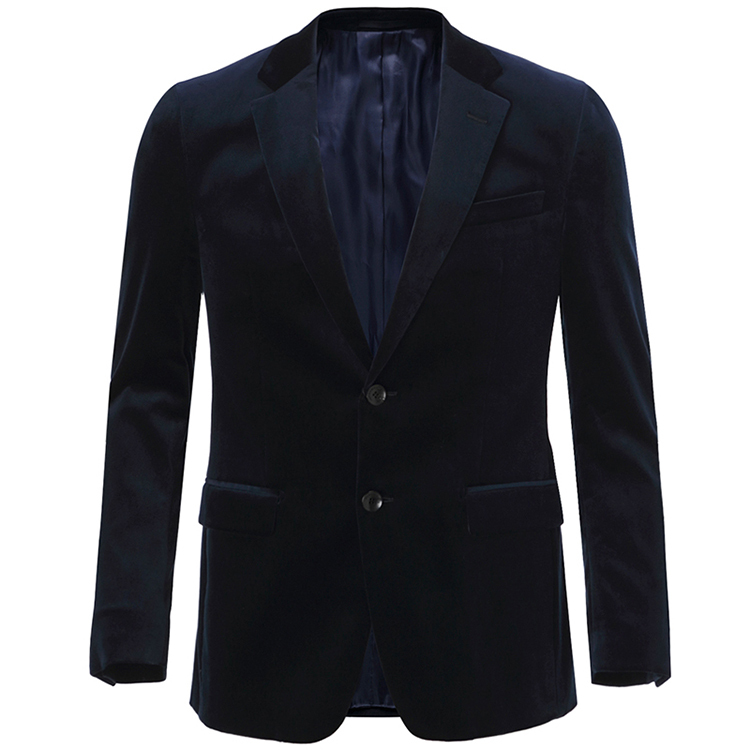 TOTTO\/博图 深蓝色高品质平绒单西 手感柔顺平
