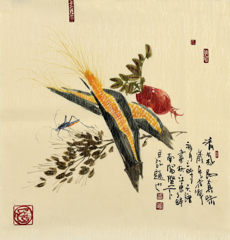 阳瑞萍《清气品真味》写意花鸟