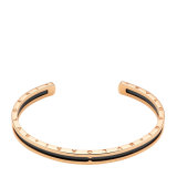 Bvlgari/宝格丽 B.Zero1系列18K玫瑰金镶嵌黑陶瓷钢手镯 BR855712  黑色  ML