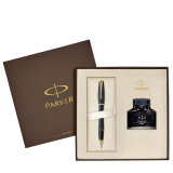 PARKER/派克都市磨砂黑杆金夹墨水笔+墨水礼盒套装