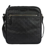 GUCCI/古驰 黑色 牛皮 男士单肩印花斜挎包 201448 BNX1G 1000