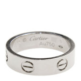 CARTIER/卡地亚love系列18K白金戒指B4084700银色 50-58#