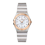 OMEGA/欧米茄星座磨砂金钢石英女表(123.20.27.60.55.001)