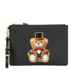 MOSCHINO/莫斯奇诺 女士可爱礼帽泰迪熊魔术熊时尚手拿包零钱包女包 多色可选图片