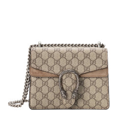 【 包税】GUCCI 古驰  Dionysus系列 女士logo标志印花复古单肩斜挎包链条包迷你酒神包 情人节好礼图片
