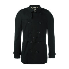 【包税】BURBERRY/博柏利  男装 服装 Heritage Trench男士卡其色纯棉时尚系带短款风衣 男士大衣图片