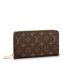 Louis Vuitton/路易威登 女士咖色皮革经典老花长款钱包图片