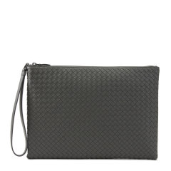 【包税】Bottega Veneta 宝缇嘉   女士棕色羊皮编织商务休闲手拿包图片