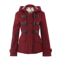 女款羊毛大衣 BURBERRY/博柏利 服装 巴宝莉 牛角扣大衣 女装 女士外套 绵羊毛 短款大衣 女士大衣 牛角扣图片