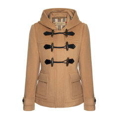 女款羊毛大衣 BURBERRY/博柏利 服装 巴宝莉 牛角扣大衣 女装 女士外套 绵羊毛 短款大衣 女士大衣 牛角扣图片