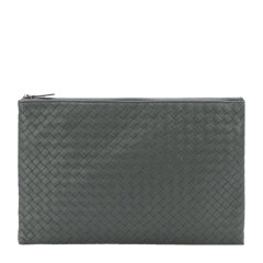 Bottega Veneta/葆蝶家 男士小羊皮经典编织拉链开合大号钱包手拿包男包 522430-V001N 多色可选图片