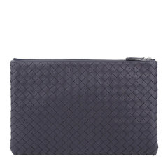 Bottega Veneta/葆蝶家 男士纯色羊皮编织款拉链开合钱包手包手拿包男包 256400-V001O 多色可选图片