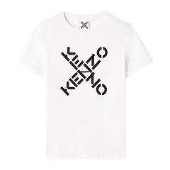 Kenzo/高田贤三 女士 服装  Big X 白色圆领棉质T恤 女士短袖T恤图片