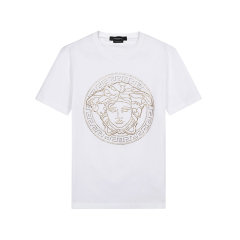 VERSACE/范思哲男士短袖T恤 男士棉质圆领短袖T恤 A77987 A201952图片