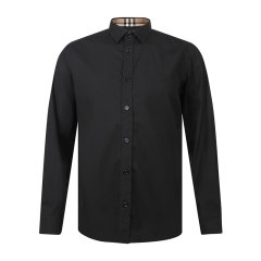 BURBERRY/博柏利衬衫奢侈品男装品牌商务简约男士TB专属标识图案棉质翻领长袖衬衫白色蓝色80175501图片