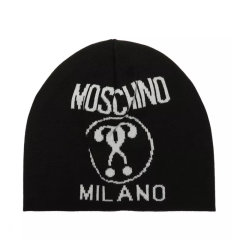 MOSCHINO/莫斯奇诺 帽子男女同款纯色微标饰羊毛保暖套头帽图片