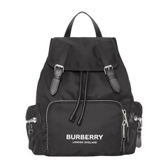 【包邮包税】 BURBERRY/博柏利 黑色双肩包 8011617图片