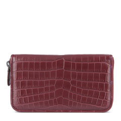 【现货秒发】Bottega Veneta/葆蝶家 女士长款拉链款鳄鱼皮钱包图片