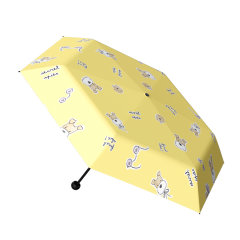 MISS RAIN/MISS RAIN Light轻云系列黑巧五折伞 -玩味俏皮 口袋伞图片