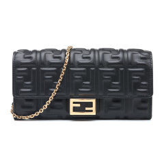 FENDI/芬迪21新品FF压花图案链带羊皮革长款皮夹钱包链条包8M0365AAJD图片