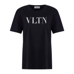 【包邮包税】 Valentino/华伦天奴 女士黑色棉质短袖T恤 TB3MG07D 3V6 0NI图片