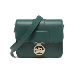 Longchamp/珑骧【22秋冬新款】女士BOX-TROT系列小号牛皮标志性LOGO装饰单肩斜挎包小方盒箱形包 10174 HAU图片