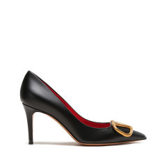 Valentino/华伦天奴 女士皮革VLOGO SIGNATURE尖头细跟浅口高跟鞋 1W2S0EM9 DSH图片
