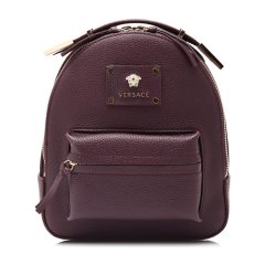 versace/范思哲牛皮材质金属美杜莎头像装饰女士双肩包图片