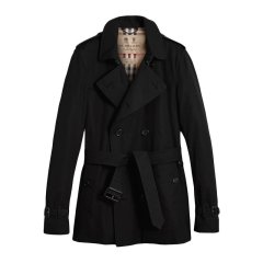 BURBERRY/博柏利 男装 服饰 棉质经典双排扣束腰短款 男士风衣外套图片