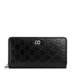 Gucci古驰Signature系列男士牛皮拉链长款钱包图片