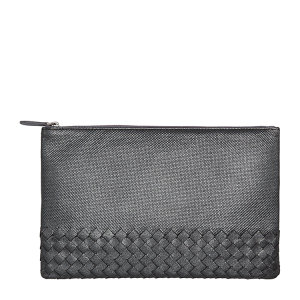 michael kors/迈克·科尔斯 灰色真皮拉链经典铆钉耳朵包女士单肩包