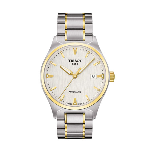 tissot/天梭瑞士手表 天博系列自动机械男士腕表 钢带白盘t060.407.