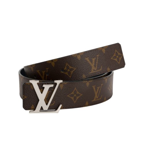 lv 男士 腰带 棕色经典老花银色logo男士腰带 m9821t【正品 价格 图片