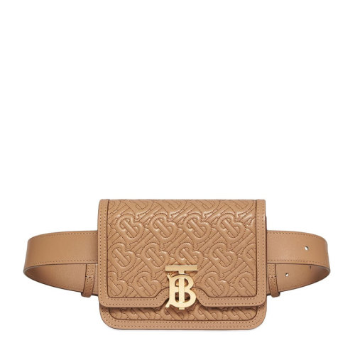 burberry/博柏利 【20新款】女士tb图案米色单肩包斜挎包小包腰包胸包