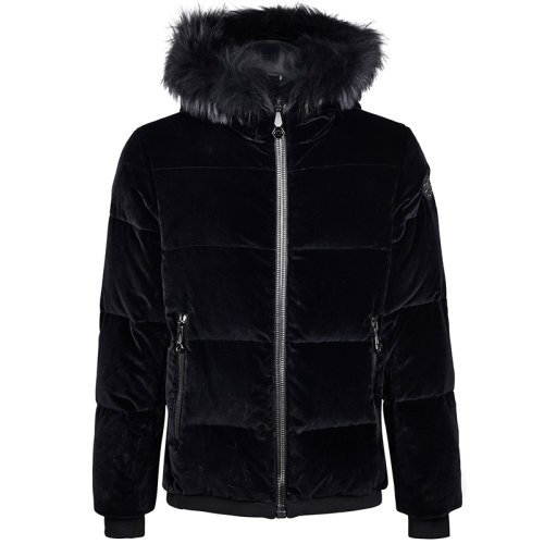 philippplein/菲利普·普兰男士潮流黑色连帽羽绒服