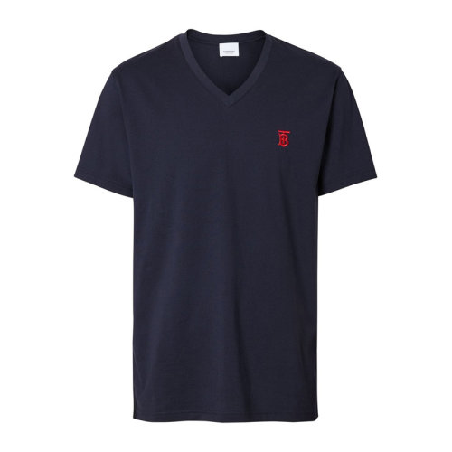 服饰 时尚休闲 棉质logo图案v领半袖 男士短袖t恤