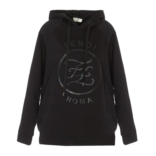 fendi/芬迪 女装 服装 棉质logo印花连帽抽绳 女卫衣