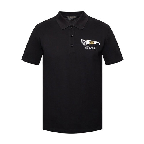 versace/范思哲 新款男士棉质徽标刺绣图案男士短袖polo a86055 a