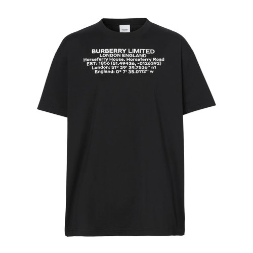 burberry/博柏利 女装 服饰 圆领棉质字母印花半袖 女士短袖t恤 80246