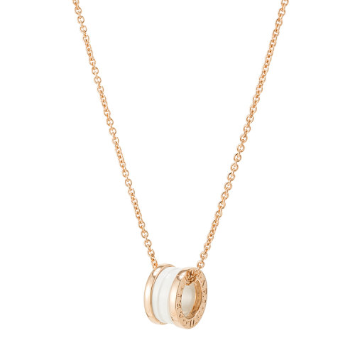 bvlgari(宝格丽) b.zero1系列18k金白陶瓷项链