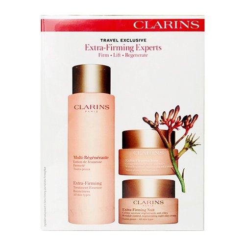 【包税】clarins/娇韵诗 弹簧霜焕颜弹力日晚霜弹簧水三件套 补水修护