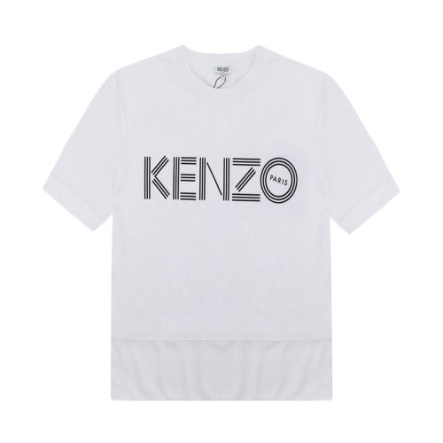 【包税】kenzo/高田贤三 女士经典logo网眼拼接运动t恤 fa52ts617986