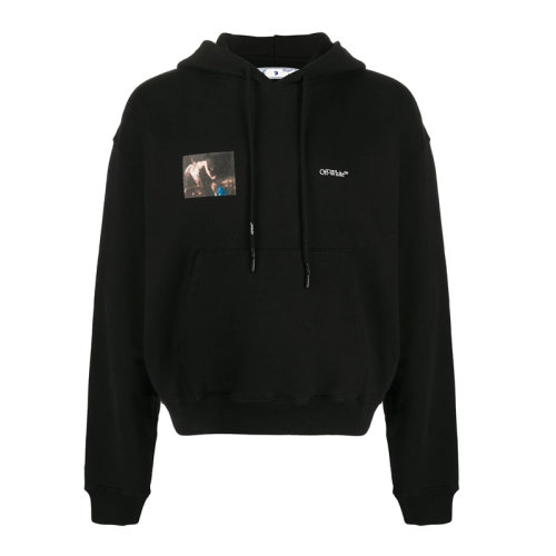 【包税包邮】【20秋冬】off-white/off-white 男士黑色棉质卫衣 ombb
