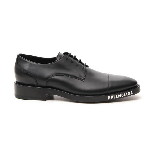 balenciaga/巴黎世家 男款黑色侧字母系带皮鞋 590716 wa720 1000