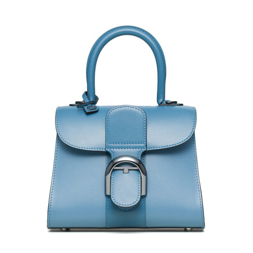【包税】delvaux/德尔沃 2020秋冬新色brillant系列 牛仔蓝色滑面小