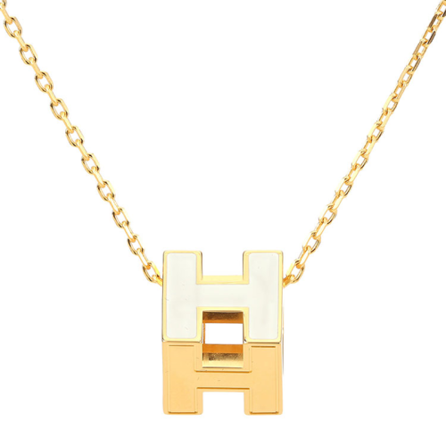 hermes/爱马仕项链女士pop小方块h项链