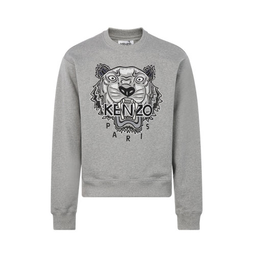 【国内现货】【20秋冬新品】kenzo/高田贤三灰色虎头图案装饰设计纯棉