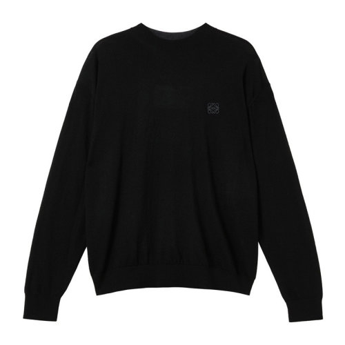【包税】loewe/罗意威 男士anagramc徽标刺绣羊毛针织衫圆领套头毛衣
