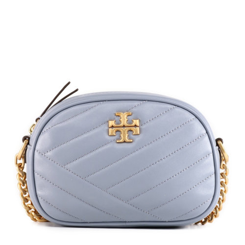 tory burch/汤丽柏琦 kira系列女士纯色绗缝羊皮双t徽标装饰拉链开合