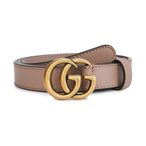 gucci/古驰 腰带21春夏新款double g女士棕色色系金属gg标识皮革板扣